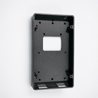 Plaque de montage noire usinée CNC sur mesure avec ouverture pour fenêtre, pour boîtier de base d'équipement industriel OEM
