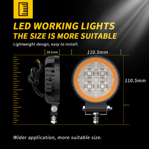 Luz de Trabajo LED <span class=keywords><strong>Paladin</strong></span> Redonda de 4 Pulgadas, 4400 Lúmenes, Alta Luminosidad, 12V 15W, para Modificación/Actualización de Automóviles, Lámpara Auxiliar - Product Image 3