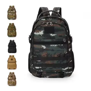 2024 nueva bolsa de Montañismo de turismo al aire libre con capa intermedia de ordenador molle con puerto de carga USB mochila táctica de camuflaje impermeable