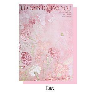Papel de embalaje de flores impermeable estilo pintura al óleo de 35*10cm, papel de forro interior con flores rosas románticas, impresión colorida, en stock. - Product Image 1