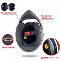 Casque de moto modulaire personnalisé tout-en-un |   Casque intégral à double lentille relevable |   Aileron aérodynamique prêt pour la production OEM ODM