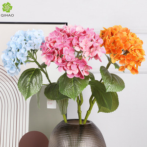 Rubberized <b>Hydrangea</b> <b>Artificial</b> Flowers Single Stem High Simulation Silk Flower For Home Decor Wedding Photography Props - Product Image 5