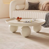 Table basse moderne nordique en crème, portable, simple, de luxe, style Ins, panneau pour petit appartement, meubles en bois, célébrité d'Internet