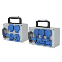 Caja de Distribución de Energía Portátil para Exteriores, Impermeable IP67, Caja de Conexiones Industrial Completa para Mantenimiento