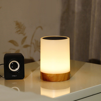 Lampe de table LED moderne 5V DC, alimentée par batterie, variateur tactile USB, RGB 3 couleurs, matériau PC, utilisation en chambre, éclairage réglable