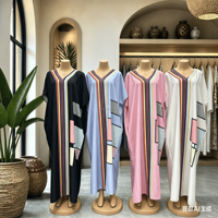 Vêtements formels amples et respirants en polyester écologique, style africain, pour femmes musulmanes