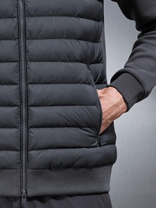 Giacca Ibrida da <span class=keywords><strong>Uomo</strong></span> Personalizzata TN Factory con Cappuccio e Zip, Vestibilità Slim, Imbottita in Piuma sul Davanti per Primavera e Autunno - Product Image 4