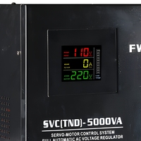 Stabilizer Tegangan Otomatis Penuh 5KVA Satu Fasa dengan Teknologi Gulungan Tembaga SVC Layar LCD Model TND
