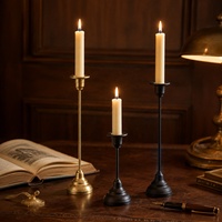 Porte-bougie en fer de style européen, support de bougie en métal pour table à manger, salon, décoration de la maison