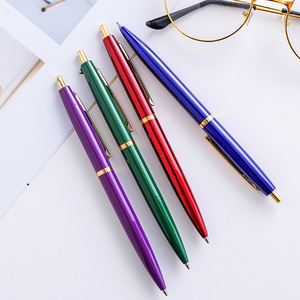 Stylo bille métallique à logo imprimé, action clic, prix usine, largeur d'écriture 1,0 mm - Product Image 1