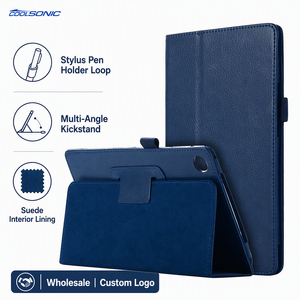 Funda Protectora Completa de Cuero con Textura de Lichi y Soporte para Tablet <span class=keywords><strong>Samsung</strong></span> <span class=keywords><strong>Galaxy</strong></span> Tab A 10.5 T590 T595 - Product Image 3