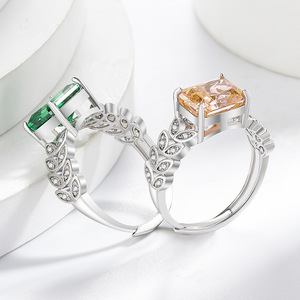 Anillo de diamante de alto contenido de carbono con corte de flor de hielo y gemas de colores brillantes, ideal como regalo de joyería de moda para mujeres - Product Image 5