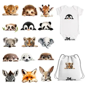 15cm 5.9in Enfants <span class=keywords><strong>Cache</strong></span>-<span class=keywords><strong>cache</strong></span> Animal Fer sur Autocollant de Transfert de Chaleur pour Vêtements Vinyle Thermique Appliques Lavable T-Shirt Decal - Product Image 1