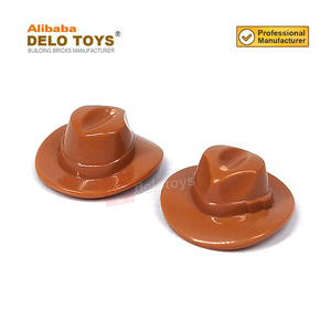 Piezas de bloques de construcción de plástico para manualidades, Minifig, sombrero de cabeza, estilo Outback de ala ancha (Fedora) 61506 (n. ° 88410) - Product Image 2