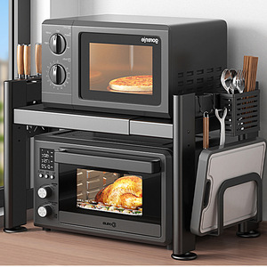 Multifunctional Extendable Kitchen <b>Storage</b> Rack For Pots <b>Pans</b> Microwave Oven Organizer Adjustable Shelf L Size - Product Image 5