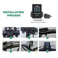 Odómetro Eléctrico de 24V 36V 48V 60V, Pantalla LCD para Bicicleta Eléctrica, Pantalla Izquierda M7C-2, Ordenador de Ciclismo Colorido para Bicicleta de Montaña y Carretera