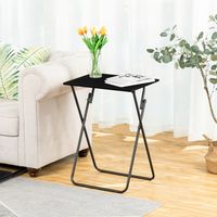 Vente en gros de plateaux TV pliants, petite table d'appoint pliable de marque HOOBRO, tables de plateau TV pliables pour le dîner