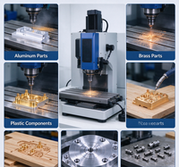 Mini-fraiseuse CNC, routeur CNC de bureau haute précision pour l'aluminium, le laiton, le plastique, le bois et les pièces de précision sur mesure