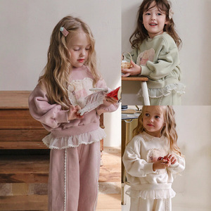 Ropa Infantil Coreana Nueva Colección Invierno 2026, Conjunto de Sudadera con Capucha de Felpa y Pantalones Casuales para Niña, Estilo Princesa - Product Image 1