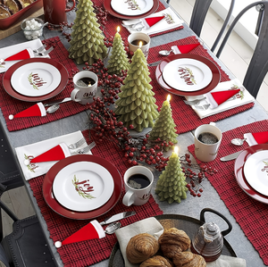 <b>Mini</b> Jewelry Christmas Hat and Wine <b>Bottle</b> Set Red Velvet with Knife and Fork for Party Decorations - Product Image 6