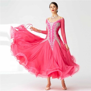 B-19409 de baile de salón para mujer, falda elegante de encaje para baile de salón, Tango, <span class=keywords><strong>Flamenco</strong></span>, vals - Product Image 4