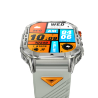 OEM-Fabrik 2,13-Zoll AMOLED Robuste Smartwatch K70A 480mAh Akku Realtek8773EWE-VP Herzfrequenzmesser Taktische Smartwatch