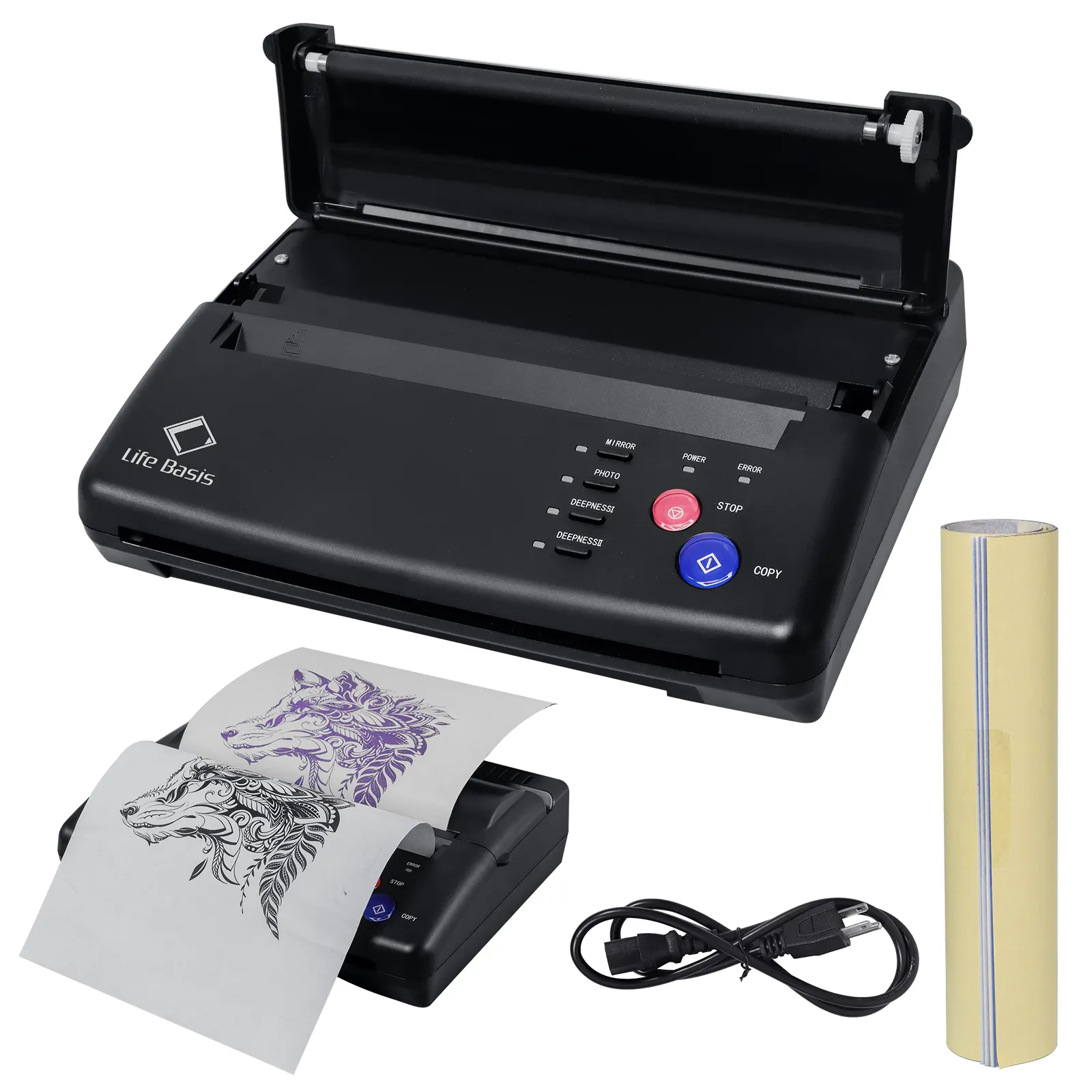 Impresora de plantillas de tatuaje, fotocopiadora térmica, máquina de transferencia de tatuaje profesional