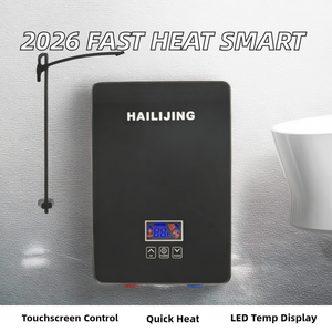 Chauffe-eau électrique intelligent à écran tactile mini, chauffage rapide, douche instantanée pour la maison et l'hôtel, fonctionnement en anglais, prise EU - Product Image 2
