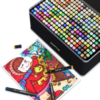Marcadores de Alcohol de Doble Punta, 80 Colores, Marcadores Artísticos de Punta Fina para Adultos y Niños, Juego de Dibujo para Colorear, en Caja