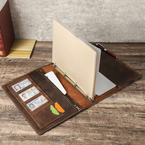 Carpeta <span class=keywords><strong>de</strong></span> Cuero A4 <span class=keywords><strong>para</strong></span> Portafolio, con Anillas Reemplazables, Soporte <span class=keywords><strong>para</strong></span> Bolígrafo y Ranuras <span class=keywords><strong>para</strong></span> Tarjetas y Certificados, Venta al Por Mayor con Envío Directo - Product Image 1