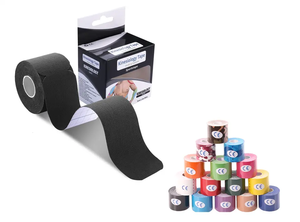 TopOne personnalisé coton 5m sangles rouleau étanche prédécoupé Muscle Kinesios visage bande Fitness médical athlétique Sport kinésiologie bande - Product Image 6