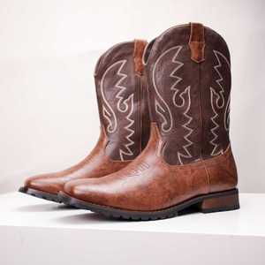 Botas Vaqueras Occidentales de Gran Tamaño, Estilo Retro, Bordado Eléctrico, Botas Chelsea de Nuevo Estilo para Hombre, Botas de Caballero - Product Image 4