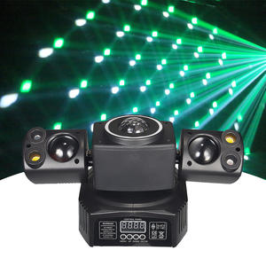 60w LED 더블 헤드 무대 파티 조명 레이저 스트로브 빔 매직 볼 4in1 <span class=keywords><strong>MiNi</strong></span> 생일 파티 바 디스코 이동 헤드 라이트 - Product Image 1
