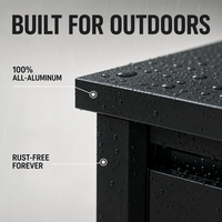 Brasero carré en aluminium personnalisable, résistant à la rouille, résistant aux intempéries, table de feu extérieure avec rangement dissimulé pour réservoir de propane