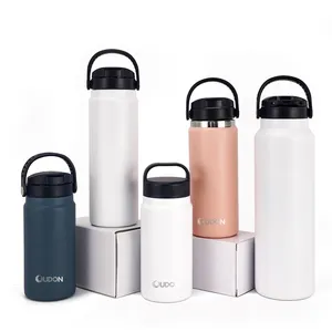 Bouteille d'eau à Double paroi en acier inoxydable, disponible en 400ml, 500ml, 600ml et 1000ml, contenant isolé sous vide, thermos, gourde pour le sport