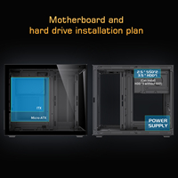 Lovingcool 2026 High Quality ATX RGB Gaming PC Desktop Computer Most Popular CPU Case with RGB Fans Game Chassis Towers Cabinet