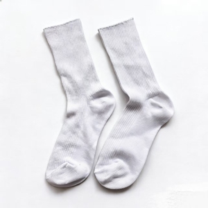 Exceso de Inventario, Calcetines Baratos, Calcetines Clásicos Negros y Blancos para <span class=keywords><strong>Mujer</strong></span>, Calcetines de Media Pantorrilla de Doble Aguja, Calcetines de Algodón Suave para Uso Diario - Product Image 3