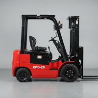 Gerbeur électrique RONGYU RY100 de 2 tonnes avec déplaceur latéral hydraulique, pneus pleins, batterie lithium-ion, pour terrains accidentés