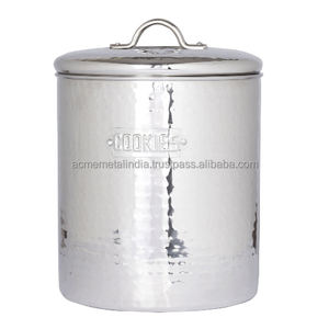 Juego de contenedores de almacenamiento Metal moderno esmalte blanco acabado perfecto hogar cocina accesorios organización elegante solución de almacenamiento - Product Image 3