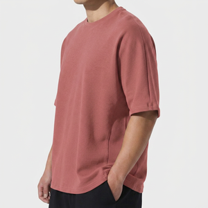 Camiseta Extra Grande para Hombre, Algodón Grueso Premium, Corte Holgado, Cuello Redondo, Manga Corta, Estilo Urbano Vintage, Transpirable y Suave - Product Image 6