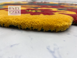 Araceli's Bloom Small Size Persian Shaggy Flower <b>Rug</b> Modern Floral Jardin <b>Rug</b> for Office Prayer <b>Space</b> Wholesome Wool Silk - Product Image 5