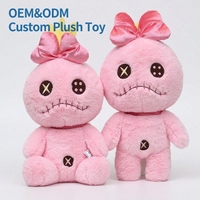 Porte-clés en peluche personnalisable et brodé, 10-30 cm, super doux, en coton PP, tissu écologique