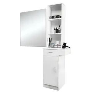 Armoire de rangement pour Salon de beauté, armoire de Salon de coiffure avec 5 compartiments et 1 tiroir