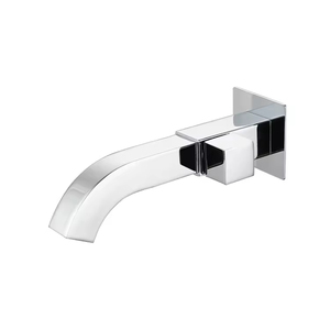 Grifo de Agua Monomando de Latón para Baño, Montado en la Pared, Cromado, para Lavabo Empotrado - Product Image 1