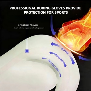 Gants <span class=keywords><strong>de</strong></span> <span class=keywords><strong>boxe</strong></span> en cuir PU avec logo personnalisé, équipement <span class=keywords><strong>de</strong></span> combat professionnel, gants <span class=keywords><strong>de</strong></span> kickboxing pour l'entraînement au combat, Muay Thai, sparring, 10-16 oz - Product Image 2
