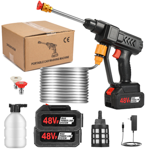 Thiết kế thời trang 21V áp lực cao ABS + không gỉ + thép + PP máy giặt xe súng sản lượng điện hai pin bao gồm - Product Image 1