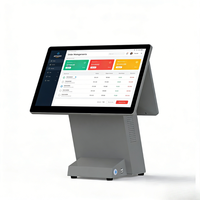 Système de point de vente CT30-7 OEM Factory avec double écran tactile capacitif de 15,6 pouces, Windows/Android, Wi-Fi 6, Bluetooth 5.2, processeur I5, caisse enregistreuse