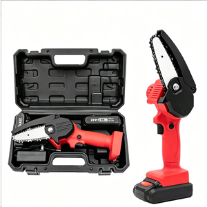 Mini-tronçonneuse électrique portative de 6 pouces à moteur brossé, alimentée par batterie, pour bricolage, jardinage, élagage et coupe de bois - Product Image 1
