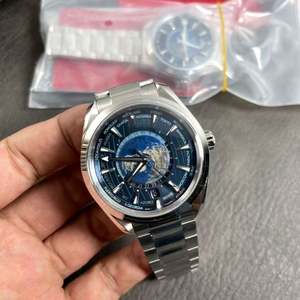 Reloj Mecánico Automático de Lujo para Hombre, Versión Original de Alta Calidad, Patrón Azul Clásico, Resistente al Agua, Acero Inoxidable. Omegaes - Product Image 2