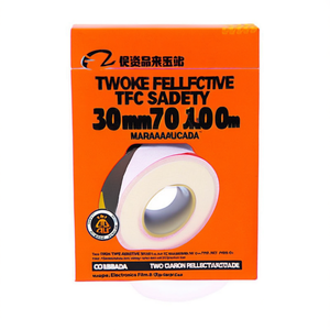 Rubans adhésifs réfléchissants bicolores 50 mm x 10 m pour une utilisation en matière d'avertissement de sécurité - Product Image 1
